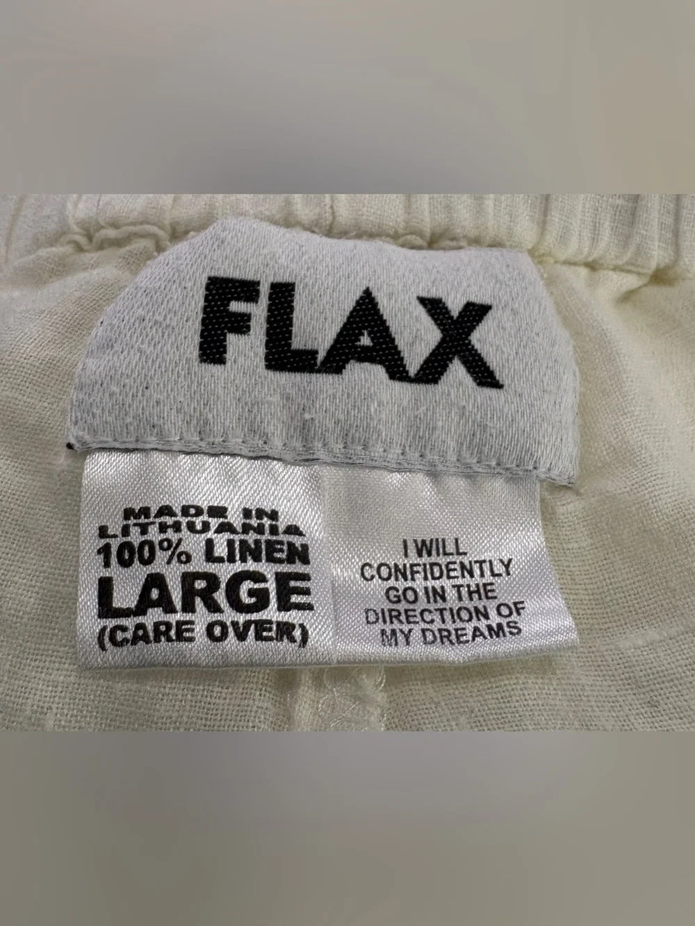 Flax Cream Linen Chino Pants